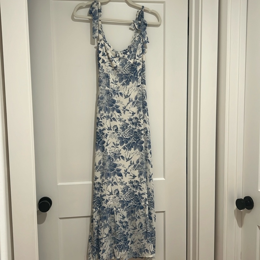 Reformation Blue Toile Dress- worn once